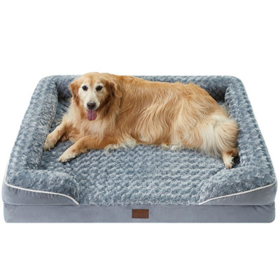 Tucker Murphy Pet Dog Beds For Large Dogs Washable Dog Bed Bolster Dog Sofa Bed With Waterproof Lining Non Skid Bottom Orthopedic Egg Foam Dog Couch For Pet Sleeping Pet Bed For